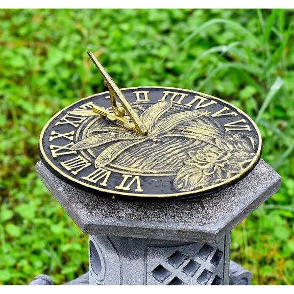 Vintage-Style Cast Iron Dragonfly Sundial