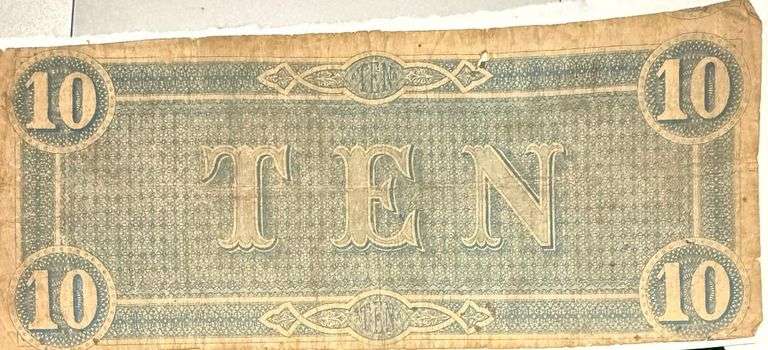 $10 Feb 17 1864 Series CSA Note.