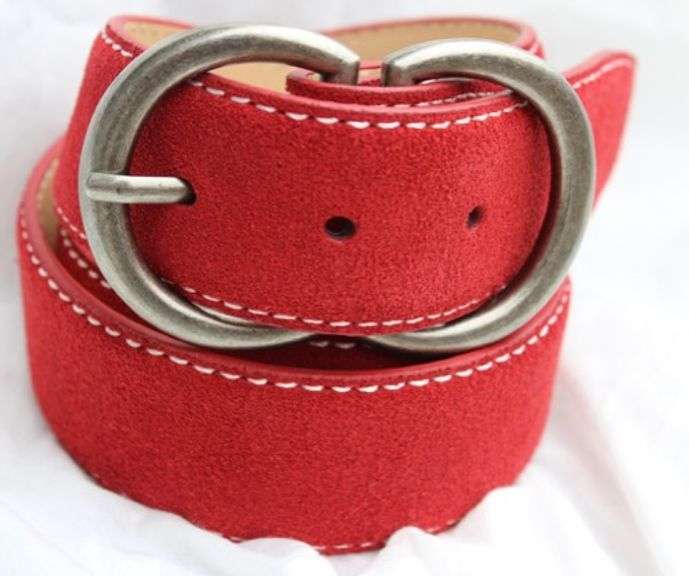 Classy Fine Quality Suede Belt, Made In Italy