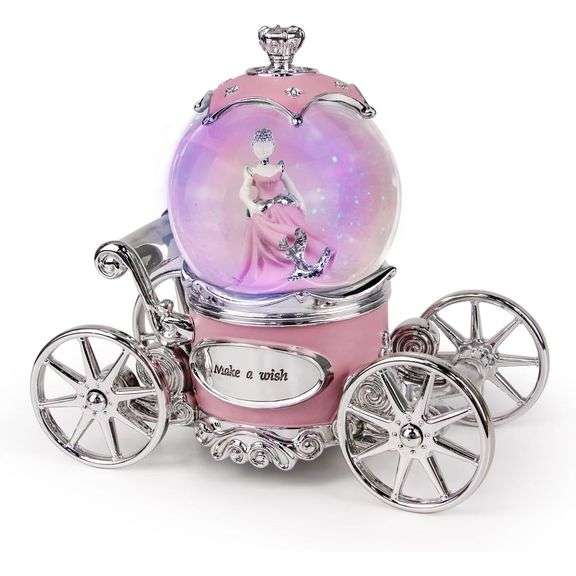 Cinderella LED Snow Globe Music Box