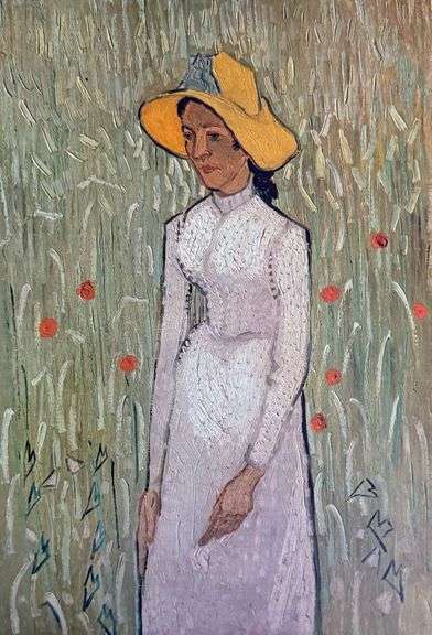 Vincent Van Gogh, Young Girl Standing Against a Background