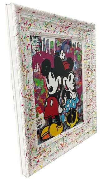 Playful Character Artwork on Canvas by Jozza Jozza Blue Skirt