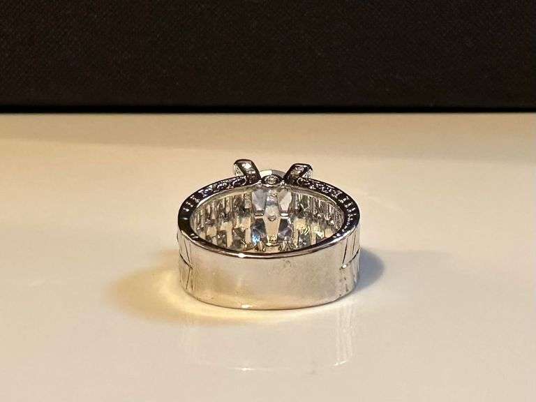 Beautiful14 Kt. White Gold Plated Simulated Diamond Ring
