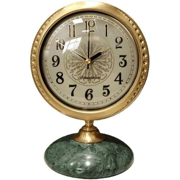 Brass and Marble Mantel Clock