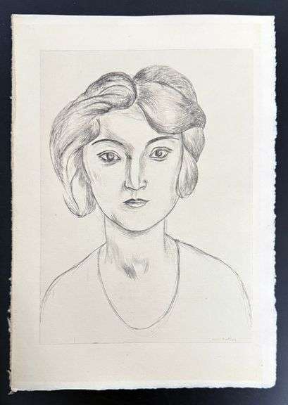 Very rare Henri Matisse etching signed in the plate, C.1920, from the series of Cinquante Dessins