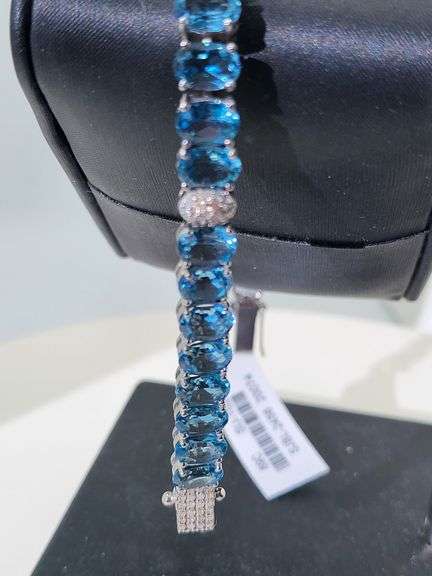 Vibrant Blue Topaz Bracelet