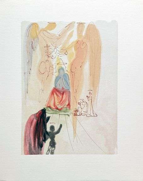 Rare Salvador Dali Original Engraving from The Divine Comedy, Paradise