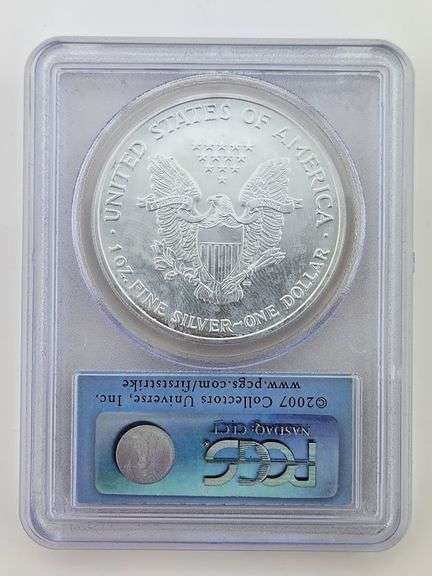 2007 American Silver Eagle, PCGS MS69 First Strike