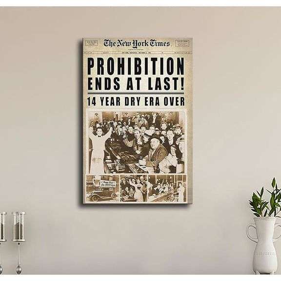 End at Last Prohibition 1933 Newspaper-Style Poster