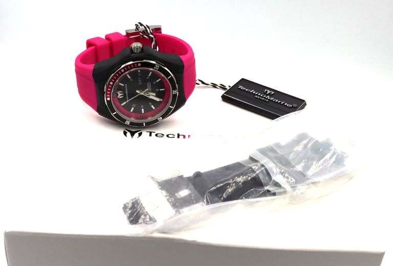 TechnoMarine black dial watch