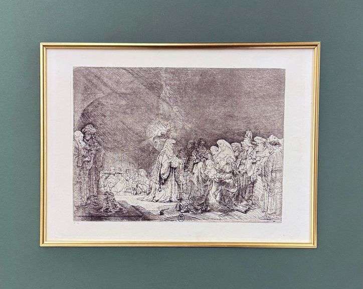 Extremely Rare and Collectible Antique Etching After Rembrandt, c. 1880