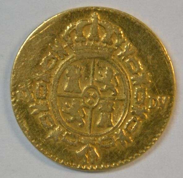 Scarce 1787 Spanish Colonial ½ Escudo Gold Piece. Nice