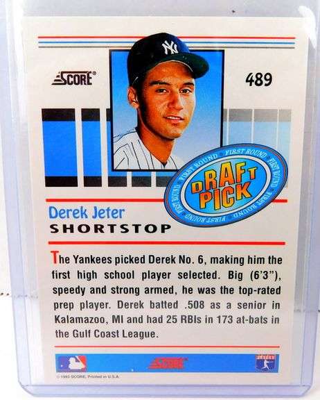 Derek Jeter 1998 Score Draft Pick Baseball Card