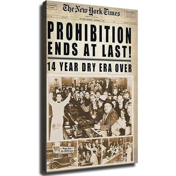End at Last Prohibition 1933 Newspaper-Style Poster