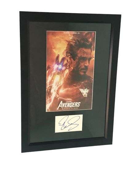 Robert Downey Jr. Full Signature Signed Framed Avengers Photo Display