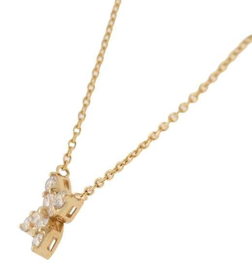 New 0.57ctw Diamond X Petals Pendant Necklace in 14K