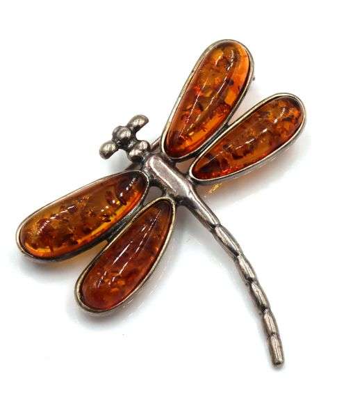 925 Sterling silver fire fly brooch