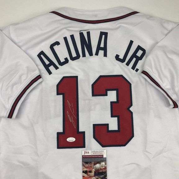Autographed Ronald Acuña Jr. Atlanta Baseball Jersey with COA
