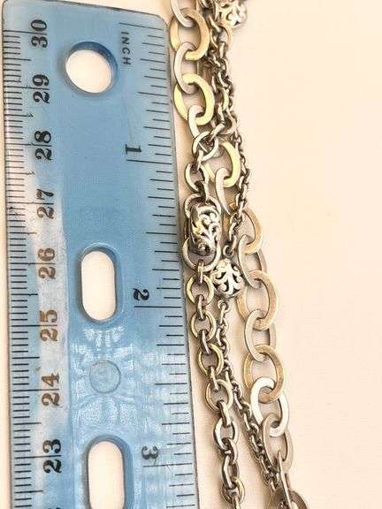 925 Sterling Silver Vintage Rare Lois Hill Multi Strands Ornate Details Different Chain Styles Neckl