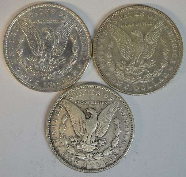 1886, 1888, & 1892-O Morgan Silver Dollars