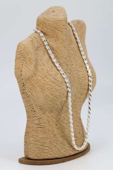 Sterling Silver Diamond-Cut Rope Chain 5.4mm Solid 925 Italy New Necklace 30"
