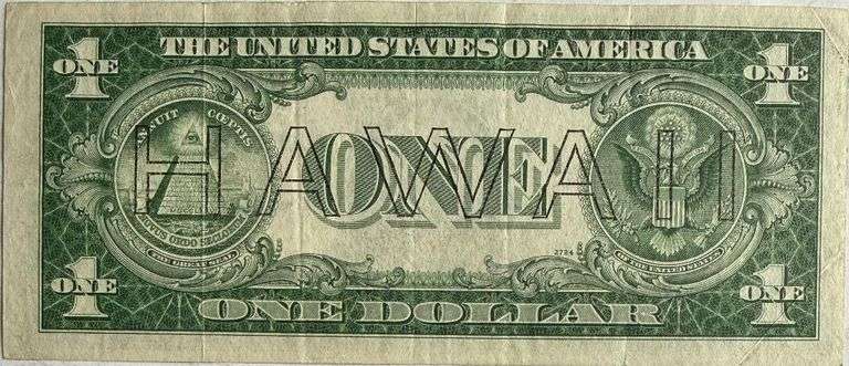 $1 Hawaii 1935 A Emergency Issue Silver Certificate