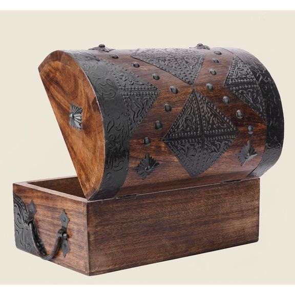 Wooden Pirate Treasure Chest