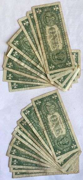 20 Asst 1957 Series $1 Silver Certificates.