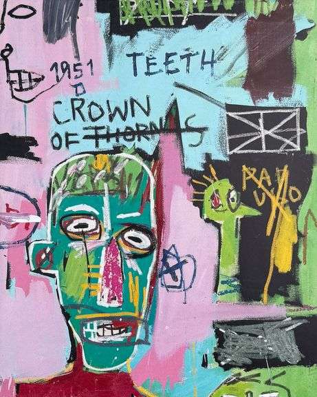 Colorful Jean-Michel Basquiat From 'Symbols and Signs'