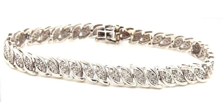 925 Sterling silver diamond bracelet