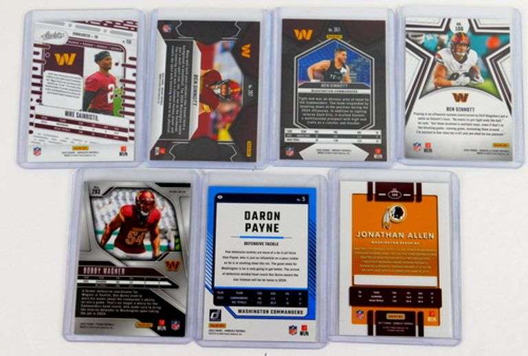 7 Washington Commanders Football Cards