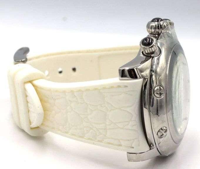 Glam Rock white dial stainless steel  watch