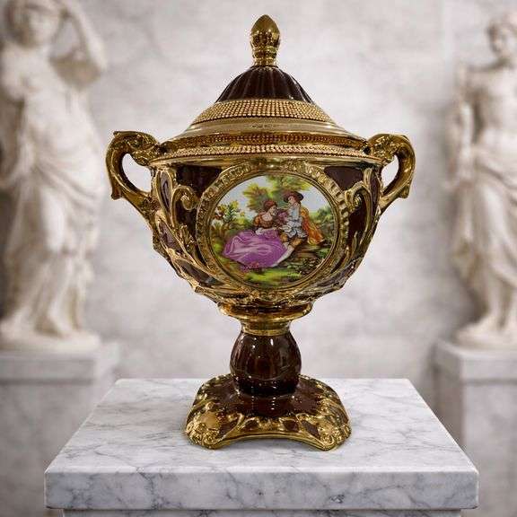 European Lidded Crystal Bowl