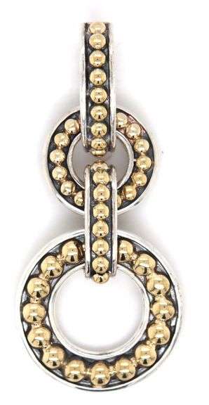 Lagos Caviar 2 tone Interlocking pendant