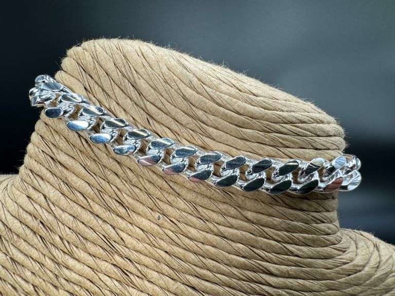 Sterling Silver Solid Miami Cuban Link Chain 6.8mm 925 Italy Box Lock Bracelet 7"