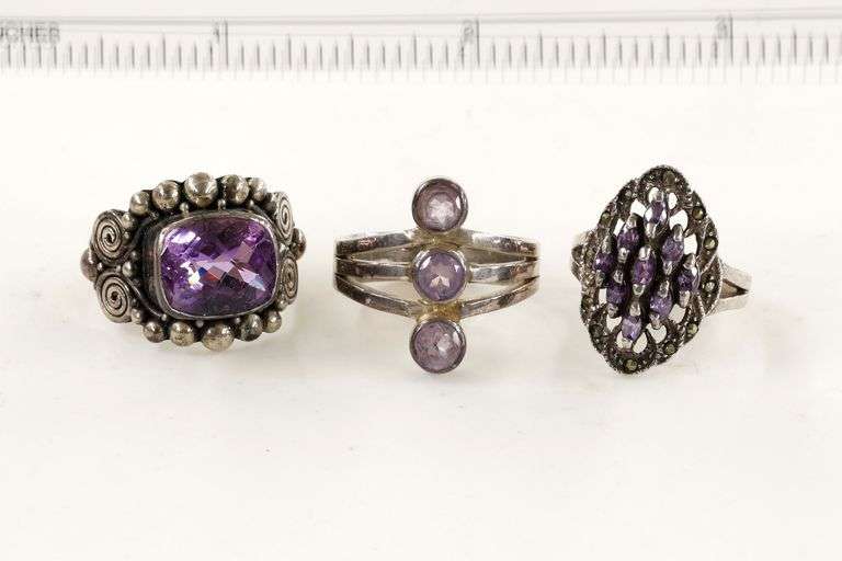 Grab Bag - SS & Amethyst Rings