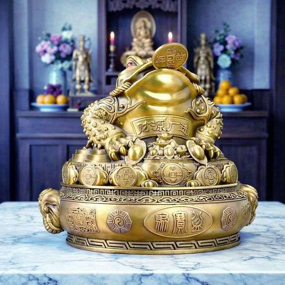 Feng Shui Money Frog with Treasure Basin