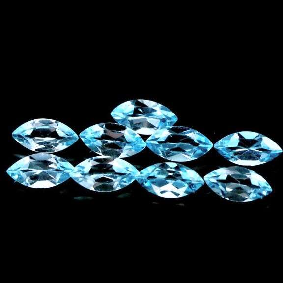 Gorgeous 11.25ct marquise cut Swiss blue Topaz set