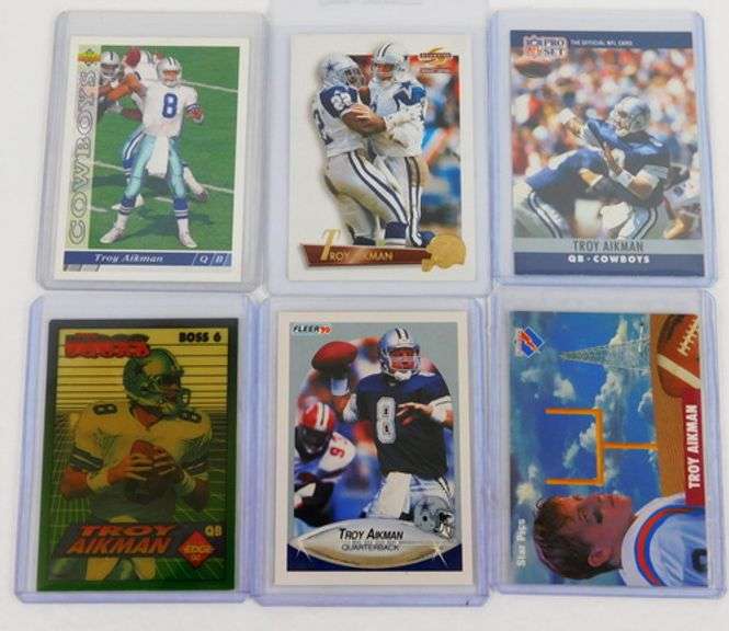6 Troy Aikman Football Cards