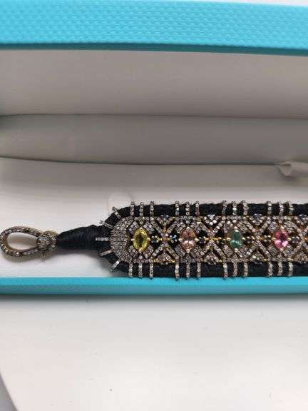 Magnificent Polychromatic Tourmaline Bracelet