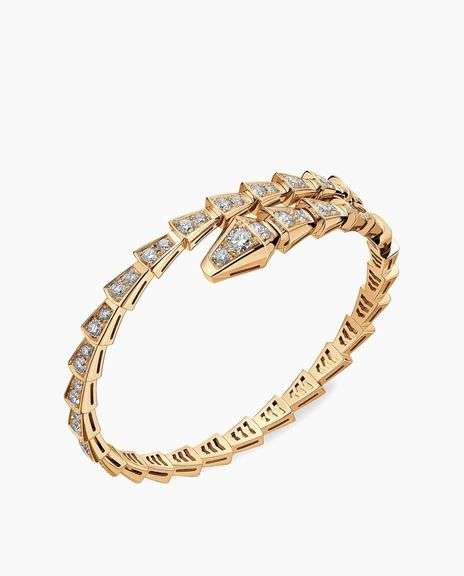 18KT Yellow Gold Hand Craftef Full Diamond Coiling Design Bangle