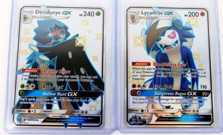 2 Pokémon 2019 Hidden Fates Trade Cards