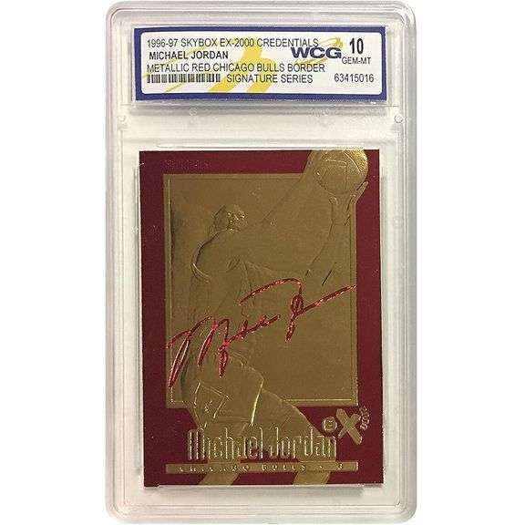 Michael Jordan Credentials Gold Card GEM Mint 10