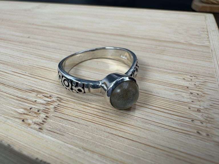 Sterling Silver Labradorite Ring Size 10
