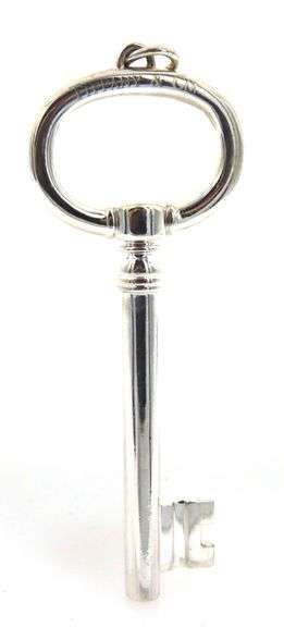 Tiffany & Co large oval key charm pendant