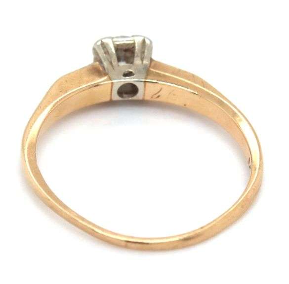 14kt Yellow gold 0.30ctw round brilliant cut diamond ring