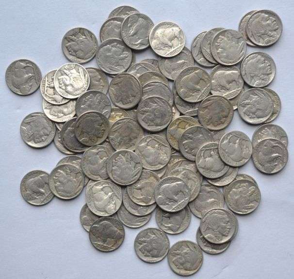 80 Unsearched Full Date Buffalo Nickels.