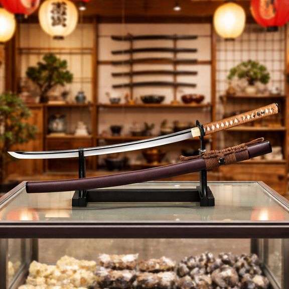 Handmade Katana Samurai Sword Clay-Tempered Steel Blade