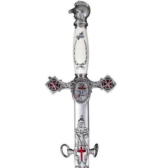 Knights Templar Ceremonial Sword with Stainless Steel Scabbard