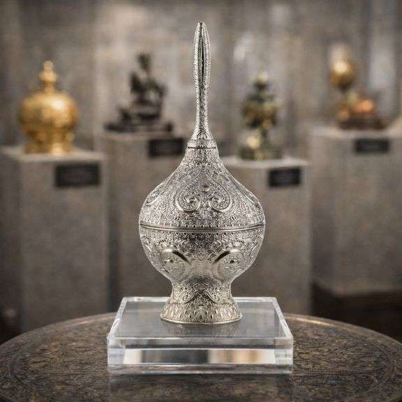 Ottoman-Style Telkari Rose Water Pourer Güldanlık